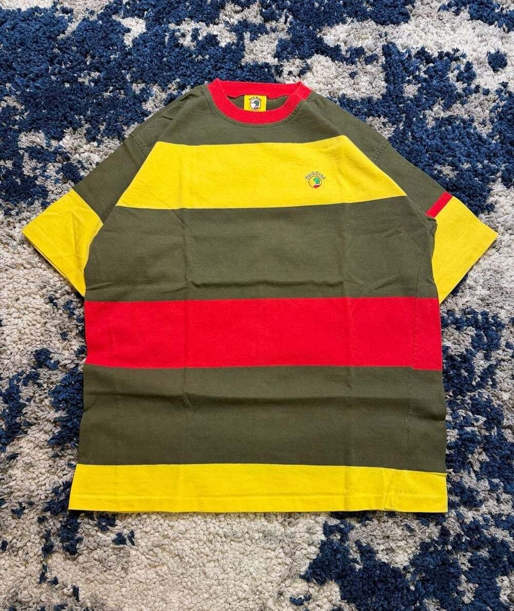 Vintage Duck Head Made in USA Striped Graphic T-Shirt - Picture 1 of 4